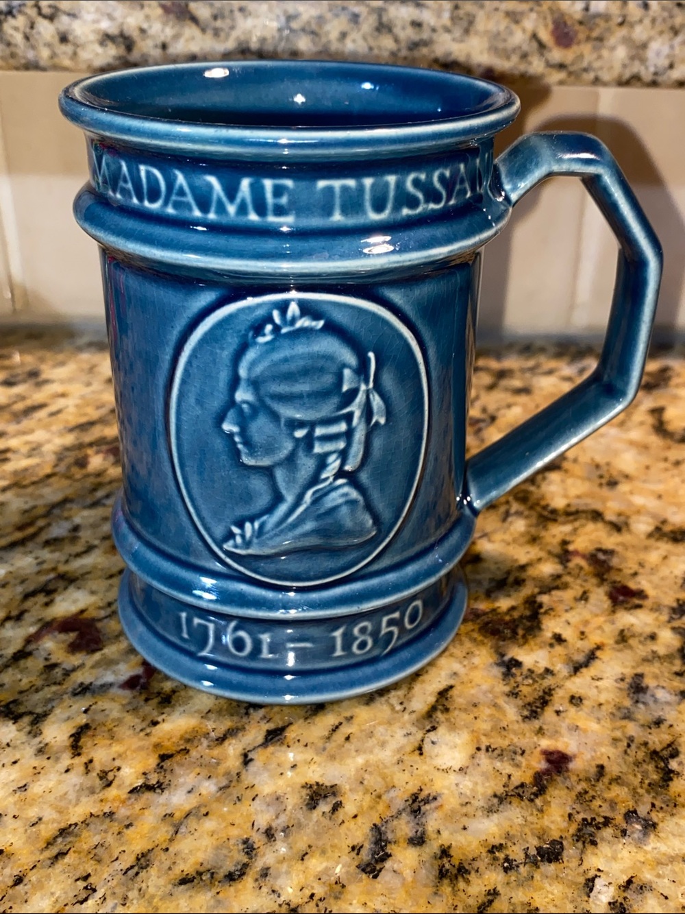 Holkham England -  Blue Mug Madame Tussaud